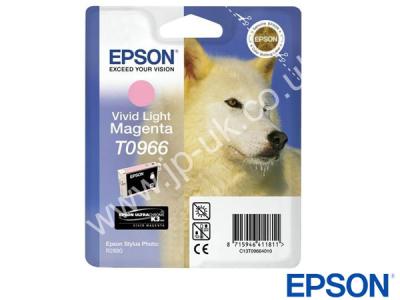 Genuine Epson T09664010 / T0966 Vivid Light Magenta Ink to fit Stylus Photo Epson Printer 
