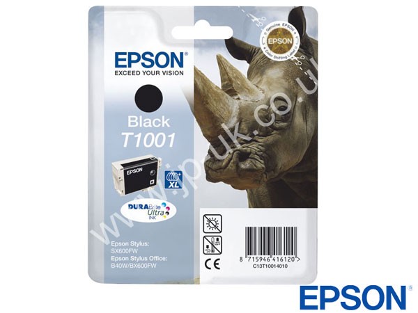 Genuine Epson T10014010 / T1001 Black Dura Brite to fit Inkjet Ink Cartridges Printer 
