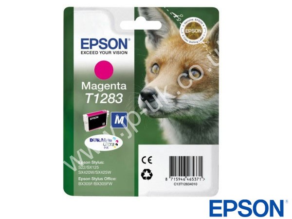 Genuine Epson T12834010 / T1283 Magenta Ink to fit Inkjet Ink Cartridges Printer 