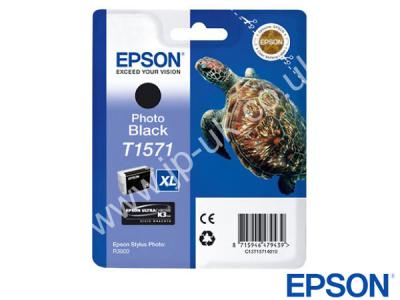 Genuine Epson T15714010 / T1571 Black Ink to fit Inkjet Epson Printer 