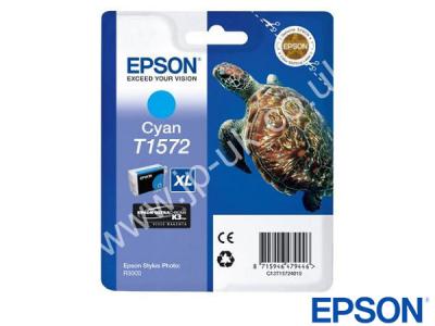 Genuine Epson T15724010 / T1572 Cyan Ink to fit Inkjet Epson Printer 