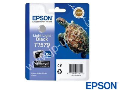 Genuine Epson T15794010 / T1579 Light Light Black Ink to fit Inkjet Epson Printer 