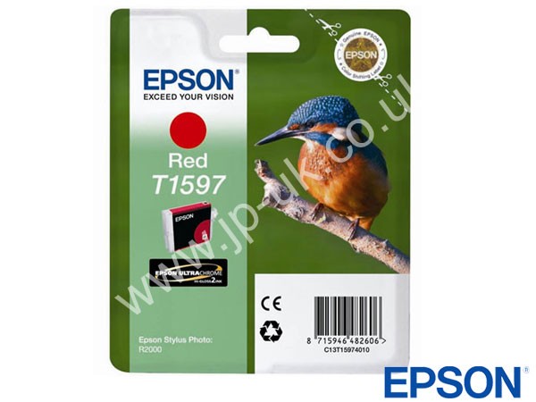 Genuine Epson T15974010 / T1597 Red Ink to fit Inkjet R2000 Printer 