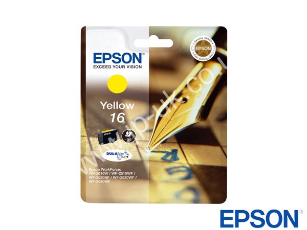 Genuine Epson T16244010 / T1624 Yellow Ink to fit WorkForce Epson Printer 