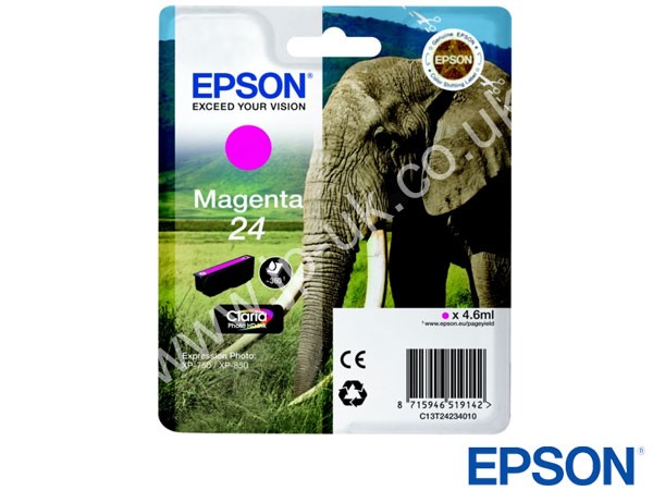 Genuine Epson T24234010 / T2423 Magenta Ink to fit Expression Photo Expression Photo Printer 