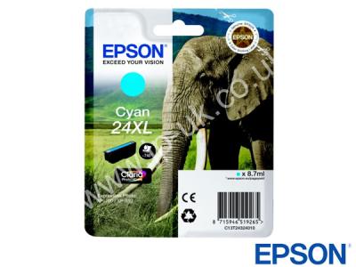 Genuine Epson T24324010 / T2432 Hi-Cap Cyan Ink to fit Expression Photo Epson Printer 