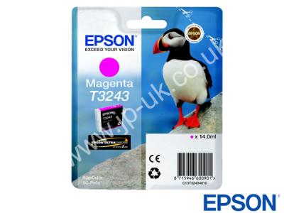 Genuine Epson C13T32434010 / T3243 Magenta Ink to fit Inkjet Epson Printer 