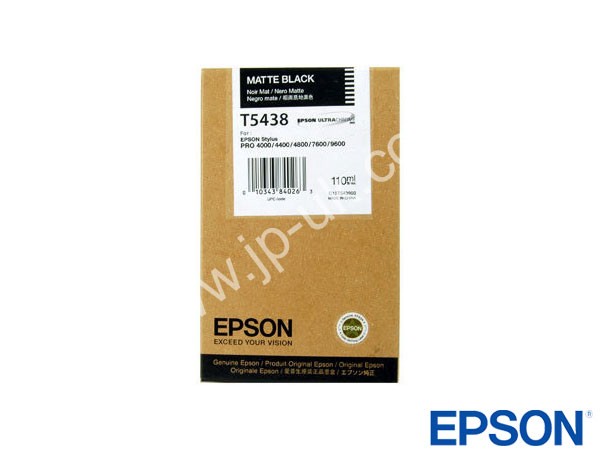 Genuine Epson T543800 / T5438 Matte Black Ink to fit Stylus Pro 9600 Printer 