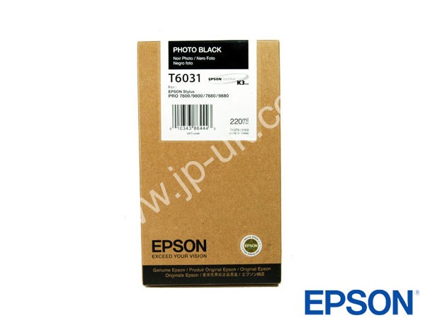 Genuine Epson T603100 / T6031 Hi-Cap Photo Black Ink to fit Stylus Pro 9880 Printer 