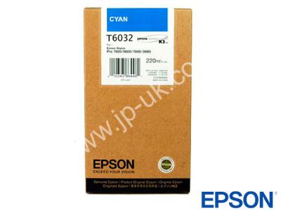 Genuine Epson T603200 / T6032 Hi-Cap Cyan Ink to fit Stylus Pro Epson Printer 