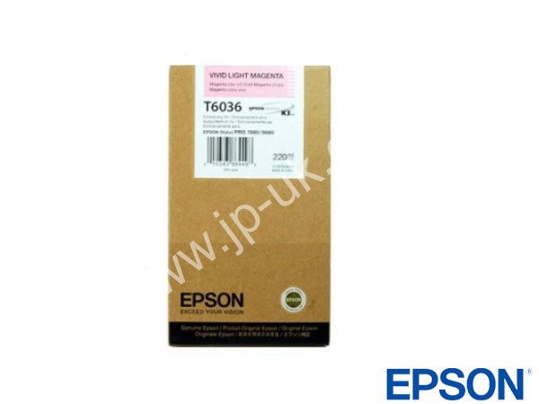 Genuine Epson T603600 / T6036 Hi-Cap Vivid Light Magenta Ink to fit Stylus Pro 7880 Printer 