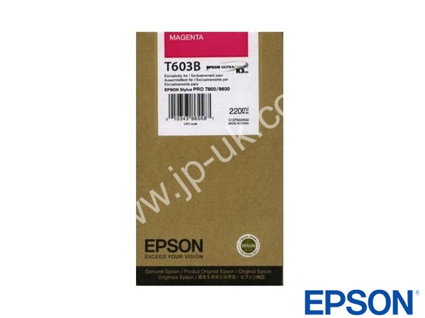 Genuine Epson T603B00 / T603B Hi-Cap Magenta Ink to fit Stylus Pro 7800 Printer 