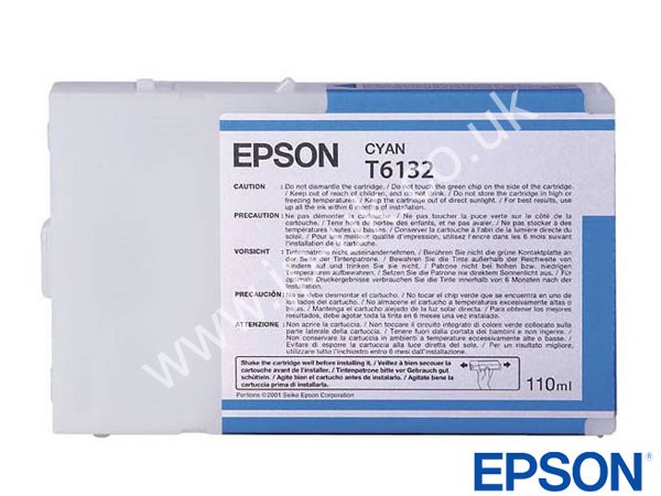 Genuine Epson T613200 / T6132 Cyan Ink to fit Stylus Pro 4450 Printer 