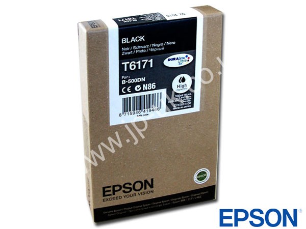 Genuine Epson T617100 / T6171 Hi-Cap Black Ink to fit Stylus Office B510DN Printer 