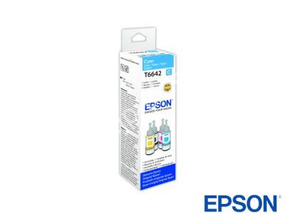 Genuine Epson T664240 / T6642 Cyan ink bottle to fit EcoTank Epson Printer 