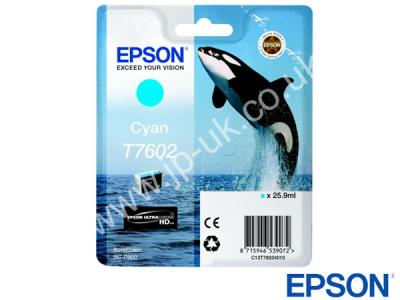 Genuine Epson T76024010 / T7602 Cyan Ink to fit SureColor Epson Printer 