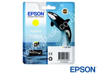 Genuine Epson T76044010 / T7604 Yellow Ink to fit SureColor Epson Printer 