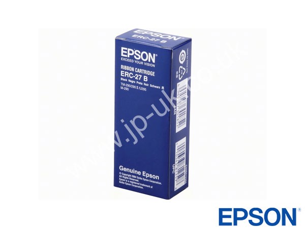 Genuine Epson S015366 / 5366 ERC27B Black Fabric Ribbon to fit Inkjet TM-U295 Inkjet Fax / Printer