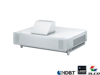 Epson EB-800F White Projector - 5000 Lumens, 16:9 Full HD 1080p, 0.27-0.37:1 Throw Ratio - Laser Lamp-Free Ultra Short Throw Signage