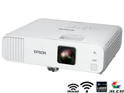 Epson EB-L260F White Projector - 4600 Lumens, 16:9 Full HD 1080p, 1.32-2.12:1 Throw Ratio - Laser Lamp-Free Signage with Wireless & Miracast