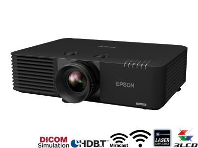 Epson EB-L635SU Black Projector - 6000 Lumens, 16:10 WUXGA, 0.8-1.07:1 Throw Ratio - Laser Lamp-Free Short Throw with Wireless & Miracast