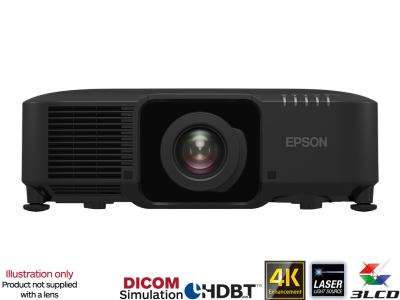 Epson EB-PU1008B Black Projector - 8500 Lumens, 16:10 WUXGA - Laser Lamp-Free Installation 4K-Enhanced - Body Only