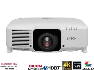 Epson EB-PU2010W Projector - 10000 Lumens, 16:10 WUXGA - Laser Lamp-Free Installation 4K-Enhanced - Body Only