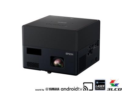Epson EF-12 Projector - 1000 Lumens, 16:9 Full HD 1080p, 1.00:1 Throw Ratio - Laser Lamp-Free with Android TV and sound by YAMAHA