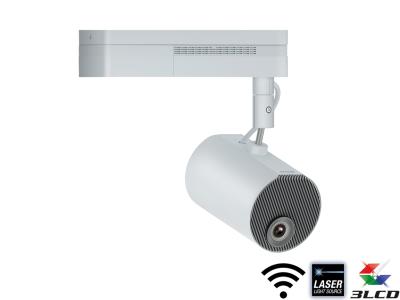Epson LightScene EV-110 White Projector - 2200 Lumens, 16:10 WXGA, 1.38-2.19:1 Throw Ratio - Laser Lamp-Free Signage Wireless - Ceiling Mounted