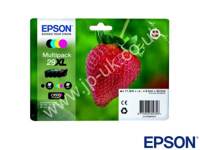 Genuine Epson C13T29964010 / 29XL BK/C/M/Y Multi Pack XL Ink to fit Inkjet Epson Printer 