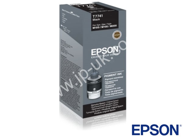Genuine Epson C13T774140 / T7741 Black Ink to fit Inkjet WorkForce ET-4550 Printer 