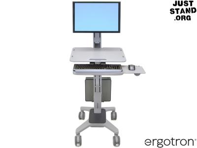 Ergotron 24-198-055 WorkFit-C Single Light Duty Height-Adjustable Workstation - Grey