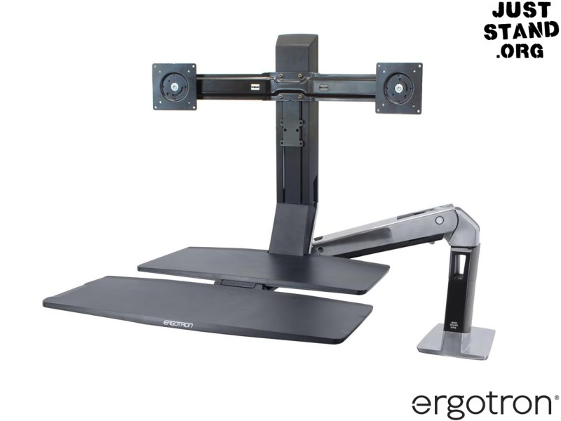 Ergotron 24-316-026 WorkFit-A Dual with Worksurface+ Sit-Stand Workstation