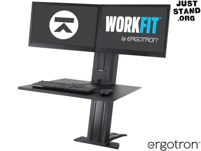 Ergotron 33-407-085 WorkFit-SR Dual Height-Adjustable Workstation - Black