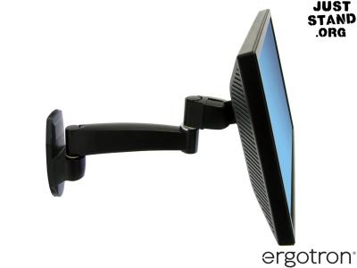 Ergotron 45-233-200 200 Series Monitor Arm Wall Mount - 1 Extension - Black - for Screens up to 27" and below 11.3kg