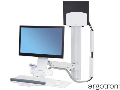 Ergotron 45-271-216 StyleView® Combo System with Medium CPU Holder - White