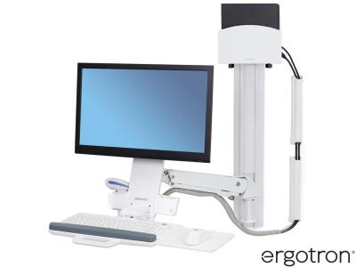 Ergotron 45-273-216 StyleView® Combo System with Small CPU Holder - White