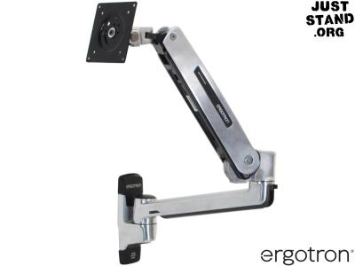Ergotron 45-353-026 LX Sit-Stand Wall Arm - Silver - for Screens up to 42" and below 11.3kg