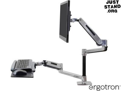 Ergotron 45-405-026 WorkFit-LX Sit-Stand Desk Mount Workstation System