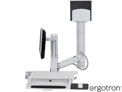 Ergotron 45-595-216 StyleView® Combo System with Worksurface, Monitor Pan & Medium CPU Holder - White