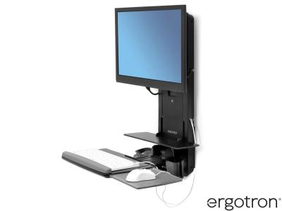 Ergotron 61-080-085 StyleView® Sit-Stand Patient Room Vertical Lift - Black