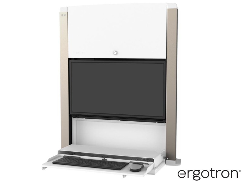 Ergotron 61-367-030 CareFit™ Sit-Stand Workstation Wall Enclosure - White
