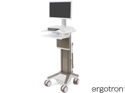 Ergotron C52-2201-3 CareFit™ Pro LiFe-Powered Electric Lift LCD Medical Cart - White
