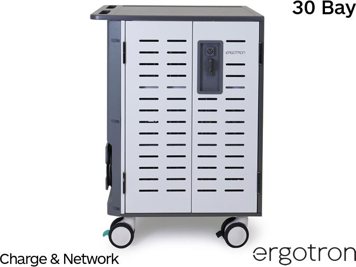 Ergotron Zip40 Charge & Network Cart for 30 Laptops, Chromebooks or Netbooks