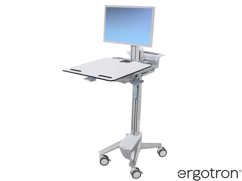 Ergotron SV41-6320-0 StyleView® 41 LCD Pivot Cart with Sliding Worksurface - White