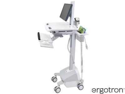 Ergotron SV42-6302-3 StyleView® 42 LiFe-Powered LCD Pivot Cart - White