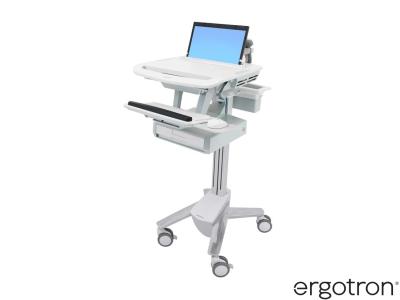 Ergotron SV43-1110-0 StyleView® 43 Laptop Cart with 1x1 Drawer - White