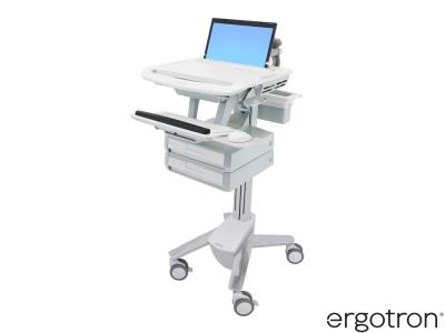 Ergotron SV43-1120-0 StyleView® 43 Laptop Cart with 1x2 Drawers - White