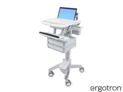 Ergotron SV43-1140-0 StyleView® 43 Laptop Cart with 3x1+1 Drawers - White
