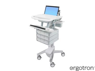 Ergotron SV43-1190-0 StyleView® 43 Laptop Cart with 3x3 Drawers - White